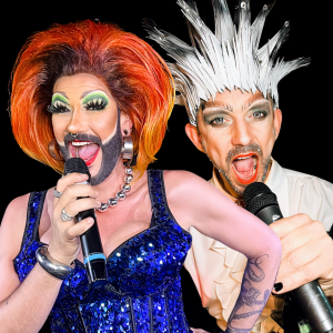 Spice and King Key singing live at Minnelli’s drag cabaret in Benalmádena – top English-language entertainment on the Costa del Sol