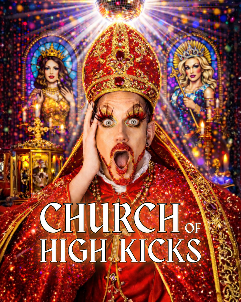 King Key performing at The Church of High Kicks drag show in Benalmádena