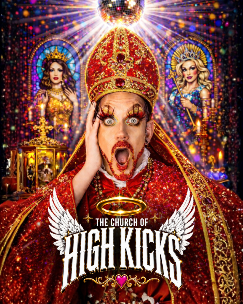 King Key performing at The Church of High Kicks drag show in Benalmádena